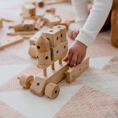 QToys - Natural wood Construction Set