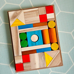 QToys - Natural color wooden blocks (35x27x5cm)