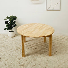 QToys - Round Table 90cm & Rubber Wood