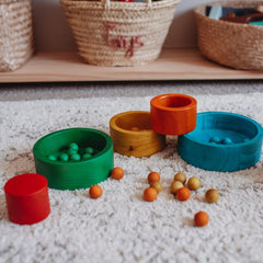 QToys - Coloured Nesting and Stacking bowls