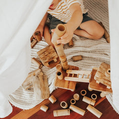 QToys - Bamboo Building Set with Houses