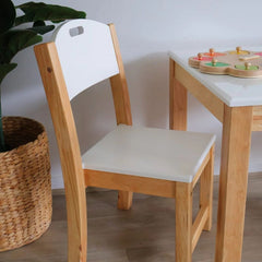 QToys - White seat stacking chairs Set of 2