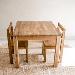 QToys - Hardwood Table with 2 Standard Chairs