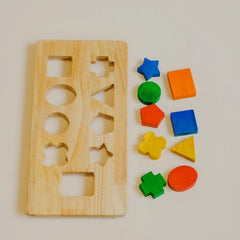 QToys - Montessori Sand Tray + Shape Tray Insert
