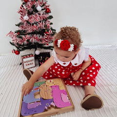 QToys - Natural animals puzzle and play set