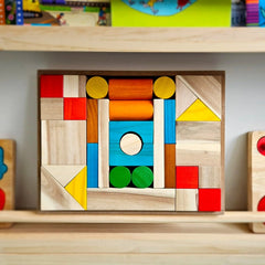 QToys - Natural color wooden blocks (35x27x5cm)