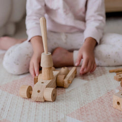 QToys - Natural wood Construction Set