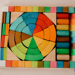QToys - Jumbo Natural Rainbow Blocks 86 pcs