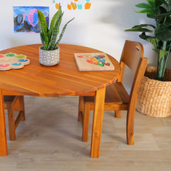 QToys - Large Round Table with 2 Stacking Chairs