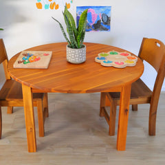 QToys - Large Round Table with 2 Stacking Chairs