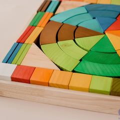 QToys - Jumbo Natural Rainbow Blocks 86 pcs