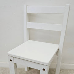 QToys - White timber Standard Chairs & Set of 2