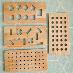 QToys - Montessori Sand Tray + Assorted Tray Inserts