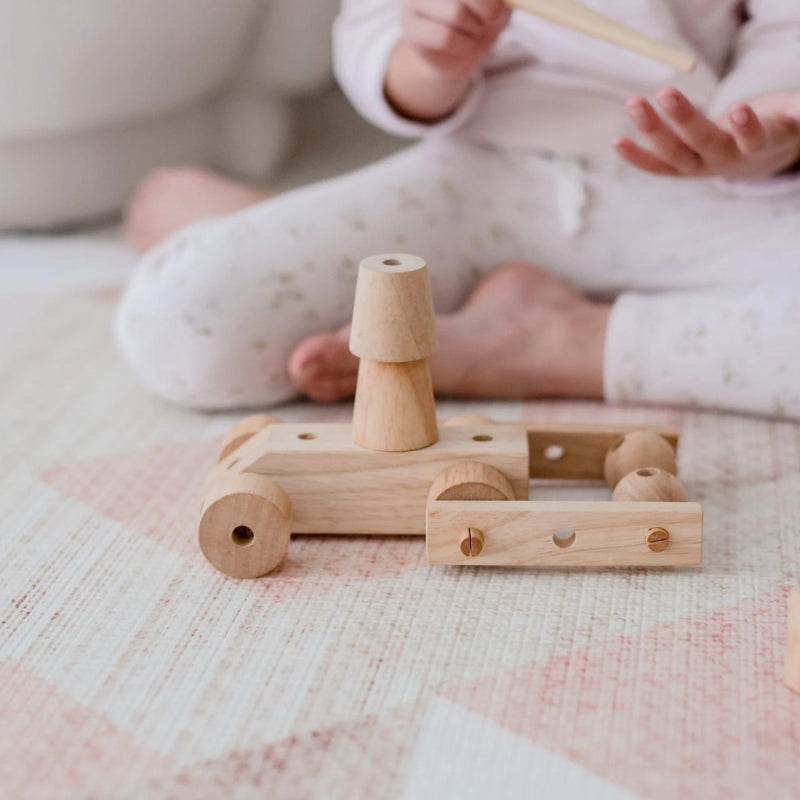 QToys - Natural wood Construction Set