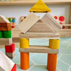 QToys - Natural color wooden blocks (35x27x5cm)