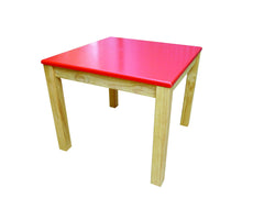 QToys - Red top Timber table