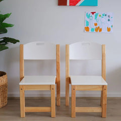 QToys - White seat stacking chairs Set of 2