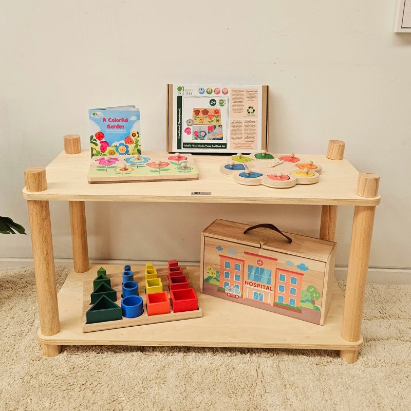 QToys - Montessori 2 Tier Shelf