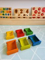 QToys - Coloured Bamboo Sorting Containers