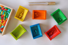 QToys - Coloured Bamboo Sorting Containers