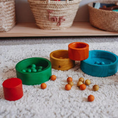 QToys - Coloured Nesting and Stacking bowls