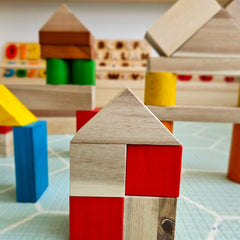 QToys - Natural color wooden blocks (35x27x5cm)