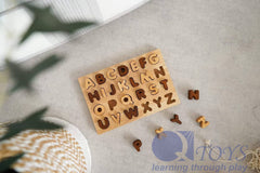 QToys - Natural Capital Letter Puzzle