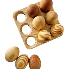 QToys - Natural eggs with tray