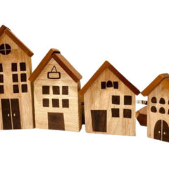 QToys - Natural Playhouse set of 4