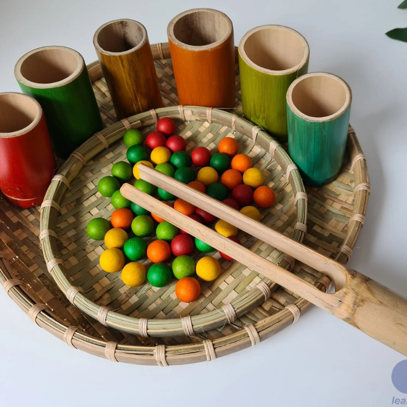 QToys - Circle Bamboo Trays