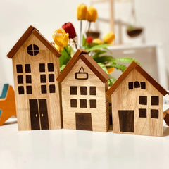 QToys - Natural Playhouse set of 4