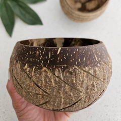 QToys - Fish Bone Pattern Coconut Bowl (Set of 2)
