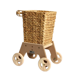 QToys - Wicker Shopping Trolley