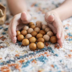 QToys -  2 Tone Wooden Balls Set of 50