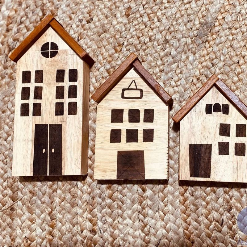 QToys - Natural Playhouse set of 4