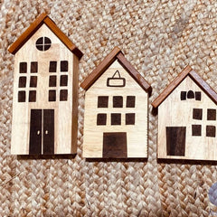 QToys - Natural Playhouse set of 4