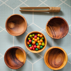 QToys - Wooden bowls set of 5