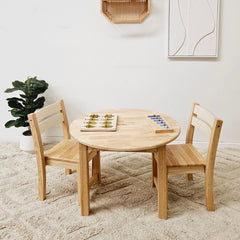 QToys - Medium Round Table with 2 Stacking Chairs
