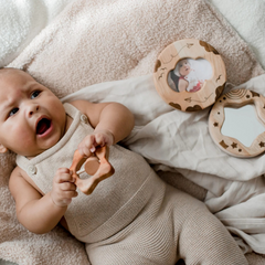 QToys - Star Rattle and Baby Mirror Set