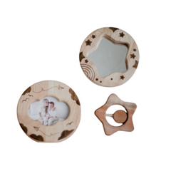 QToys - Star Rattle and Baby Mirror Set