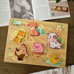 QToys - Farm Animal Play Set & Puzzle